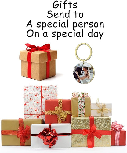 Round shape Gifts for Mum Keyring Personalised with Photo Personalised Gift Funny Gift for Women Keyring with Engraving