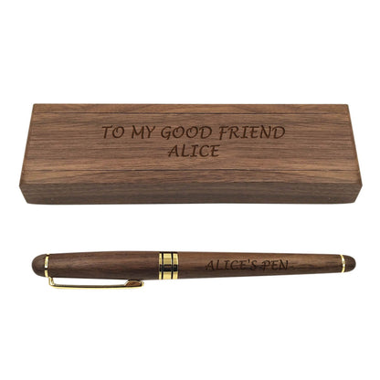 Personalized Custom Wooden Pen Diy Engraving Personalized Stylus And Pen Box Memorial Gift 1.8ML