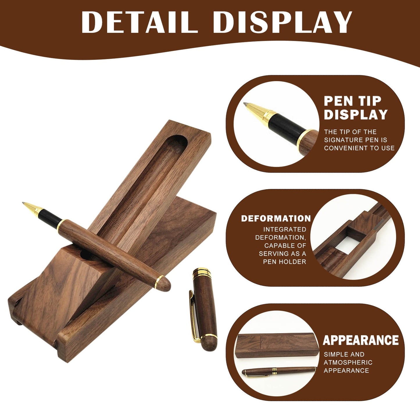 Personalized Custom Wooden Pen Diy Engraving Personalized Stylus And Pen Box Memorial Gift 1.8ML