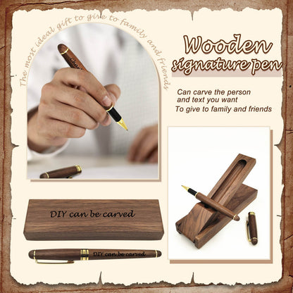 Personalized Custom Wooden Pen Diy Engraving Personalized Stylus And Pen Box Memorial Gift 1.8ML