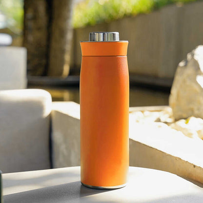 Personalized 316 Stainless Steel Insulated Flask with Steeping Feature Large Capacity Portable Outdoor Water Bottle 600ml